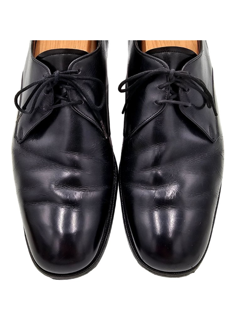 Vintage Crockett & Jones Woodstock 2 Men 9 Black Leather Dress Shoe Oxford Derby — image 2 of 8